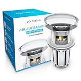 EINFACHER EINBAU - Das Abflussventil kann aufgrund der massiven Bauweise und der passgenauen Dichtungen in nur wenigen Schritten komplett ohne Werkzeug anhand der Anleitung in jedes handelsübliche Waschbecken eingebaut werden!