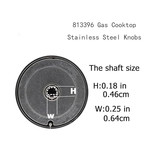 Image of Gas Cooktop 813396 Stainless Steel Knobs Range Burner Knob Replaces 813396, 805071, 808472 (5 Packs)