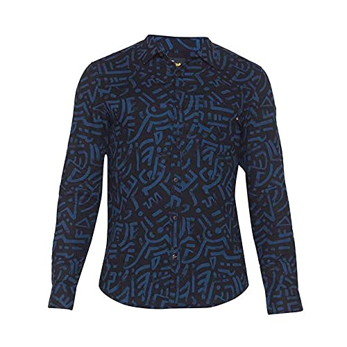 Image of Spykar Men's Printed Slim Fit Shirt