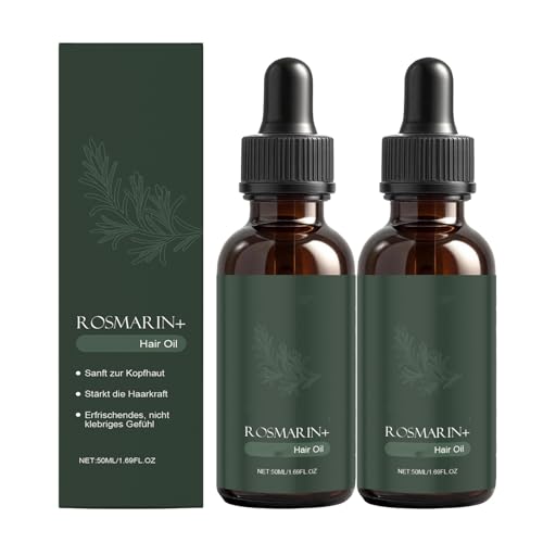 Rosmarinöl Haare, Haaröl Wachstum für Verbesserte Haarqualität, Fördert Haarwachstum & Verlangsamt Haarausfall, Beruhigt die Kopfhaut, Enthält Mandelöl und Vitamin E, Natürlicher Haarserum 50ml Rosmarinöl Haare, Haaröl Wachstum für Verbesserte Haarqualität, Fördert Haarwachstum & Verlangsamt Haarausfall, Beruhigt die Kopfhaut, Enthält Mandelöl und Vitamin E, Natürlicher Haarserum 50ml