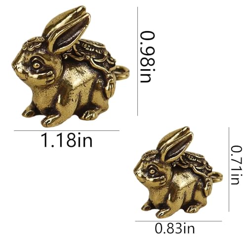 Set de 4 Figuras Decorativas de Conejo en Latón miniatura 6