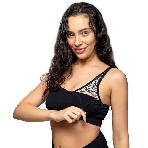 BABYGO® Sujetador sensorial para maternidad, estimulación visual, comodidad para lactancia, embarazo y posparto, sin costuras, sin varillas y súper suave, Sensorial, XL