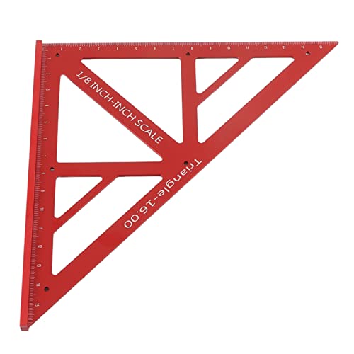 Kadimendium Woodworking Triangle Ruler Multifunctional Aluminum Alloy Square Protractor Framing Triangle Gauge Layout Measuring Tool for Carpentry