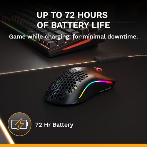 Image of GLORIOUS Model O Classic Wireless PC Gaming Mouse - Low Latency, 19k DPI Sensor, Lightweight Honeycomb 69g, Customizable RGB, 100M Click Mechanical Switches, Programmable Buttons - Black