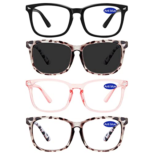 Image of 4 PACKS Blue Light Blocking Reading Glasses Women 1.0 1.25 1.5 1.75 2.0 2.25 2.5 2.75 3.0 3.5 4.0 5.0 6.0