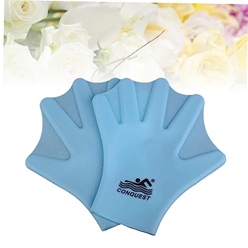 Happyyami 1 Par De Luvas Absorventes De Suor Luvas De Natação Luvas De Remo Com Membranas Luvas Resp