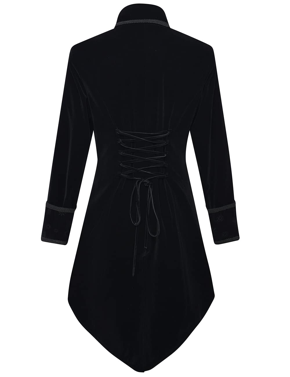 Damen Viktorianische Gothic Vintage Frack Piratenjacke Steampunk Langmantel