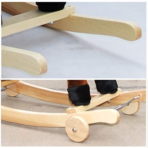 Im Freien des neuen Jahres des Babys des Schaukelpferds Geschenk hölzerne Erhöhung reiten variabler Montierspielzeug mit… – Bild 4
