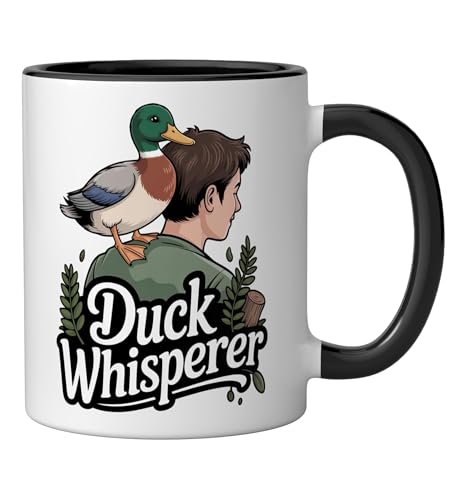 Taza cerámica diseño Duck Hunting Black/White 11 oz miniatura 2