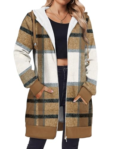 Zeagoo Hoodies For Women Oversized Sweatshirts Casual Zip Up Fleece Jacket - image 1
