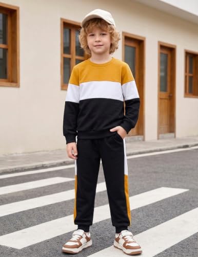 Image of Boys Clothes Boy Outfits 2-Piece Long Sleeve Sweatshirt Tops and Pants Fall Winter Outfits Set 3-14 Years