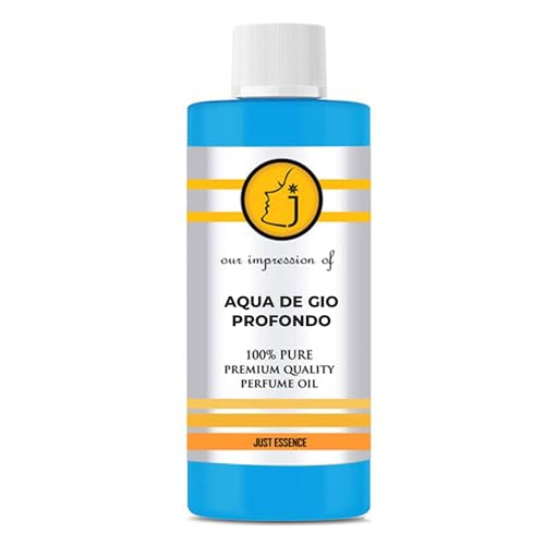 Just Essence Aqua De Gio Profondo Fregrance Perfume Oil | Premium Quality Concentrated Fragrance | Pure Perfume & Cologne Oil for Personal Body Use | 16 Fl Oz