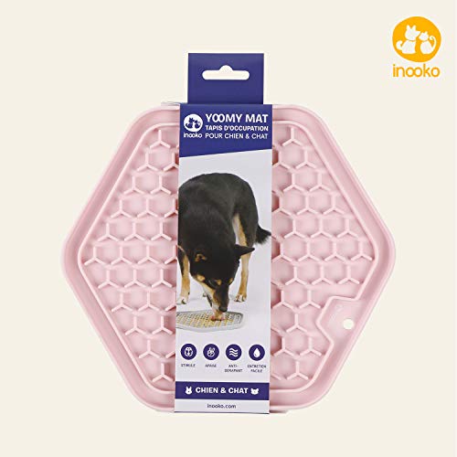 inooko  YoomYMat - Tapis dOccupation, Interactif pour Chien et Chat  Stimule et Lutte Contre lEnnui, Rose