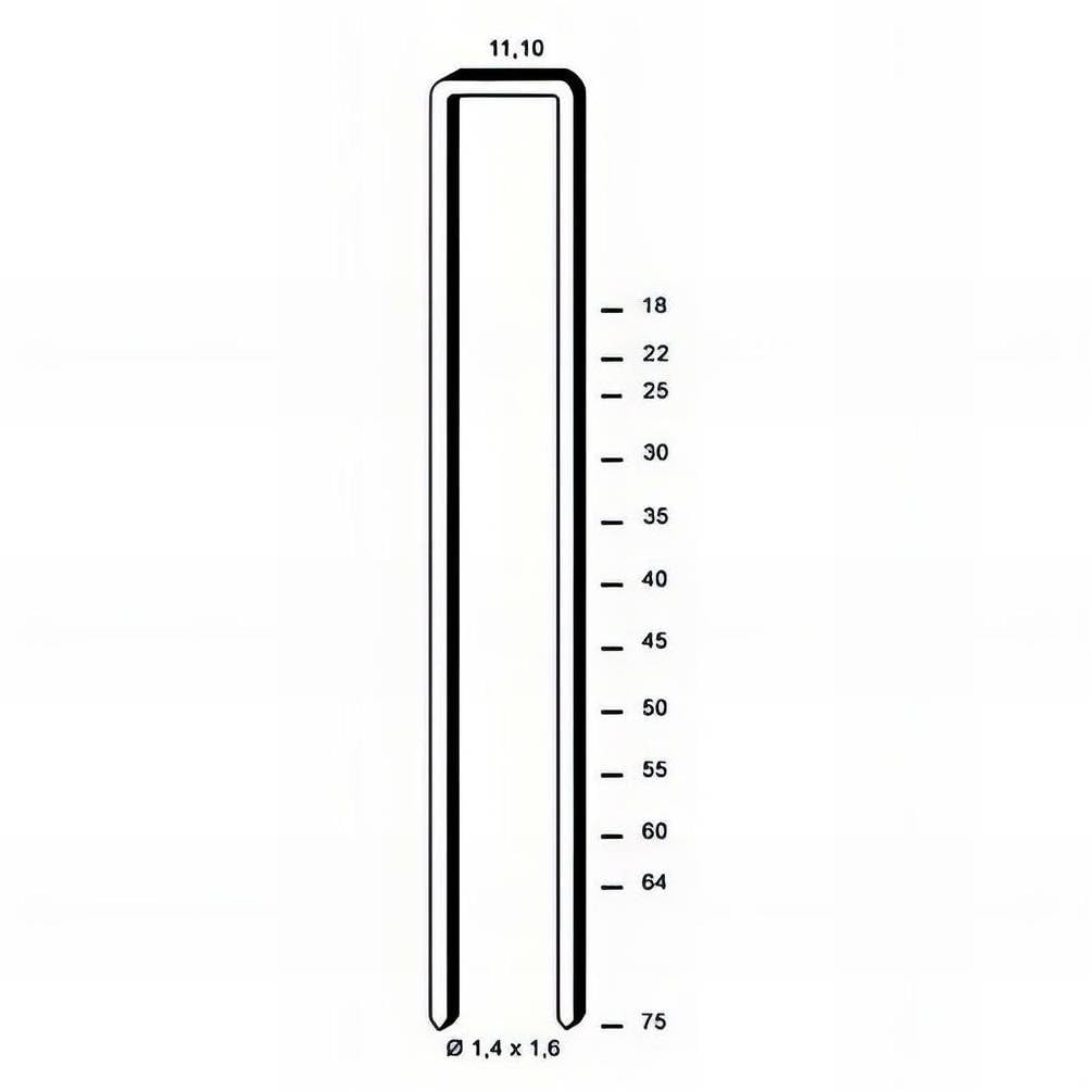 5.000 punti metallici zincati Ak-16-12.35x16x0.75x1.4 mm - D-Work