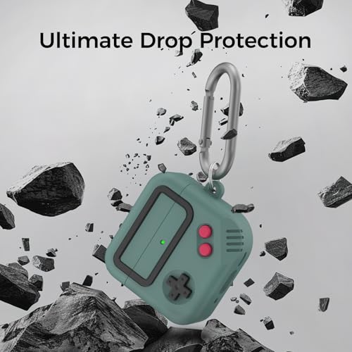 Image of TRONWIN AirPods 4 Case, Silicone Game Design 2024 Case for Apple AirPods 4 Generation with Active Noise Cancellation, Cute Case Cover for AirPod 4 Gen for Women /Men (Pine Green)