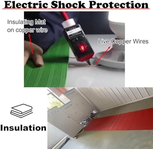 Commercial Insulated Rubber Flooring Mats for Electricians, Cuttable Shock-Absorbent Safety Matting, Flexible Electric Shock Protection (5'x1/10-1.5m x m)