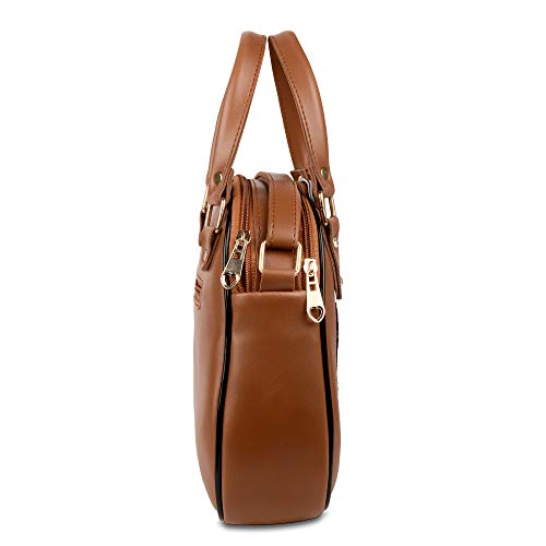 Image of SHAMRIZ Girl's Teddy Bear Print Sling Bag (Brown)