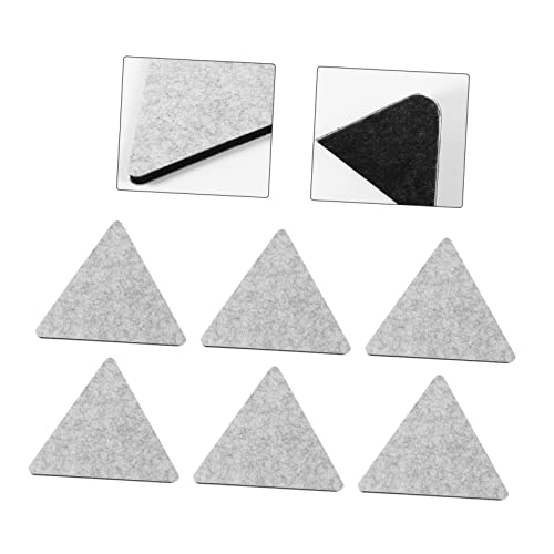 12pcs paneles acústicos de fieltro autoadhesivos grises para decoración de pared, diseño triangular para insonorización y fácil instalación miniatura 4