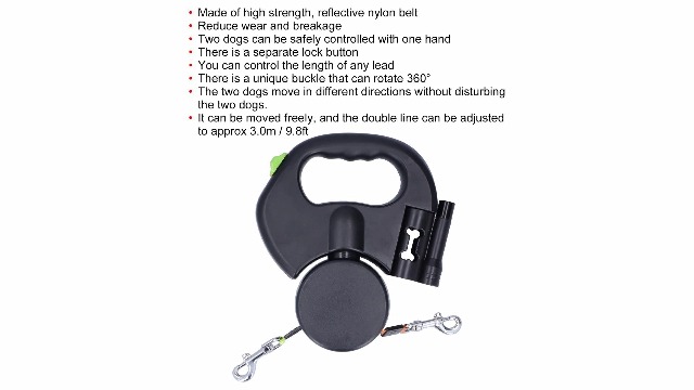 DualWoof™ Intrekbaar Hondenriem – Incl. Zaklamp Hondenzakhouder
