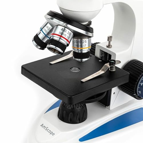 Image of AmScope M158 Series 360-Degree Rotating Monocular Head Compound Microscope - 40X-1000X Magnification - Includes LED Light and USB 2.0 Digital Camera