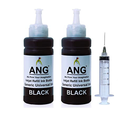 Image of ANG Refill Ink for 680 Ink Cartridge Black (100gX2 with 1 Syringe)