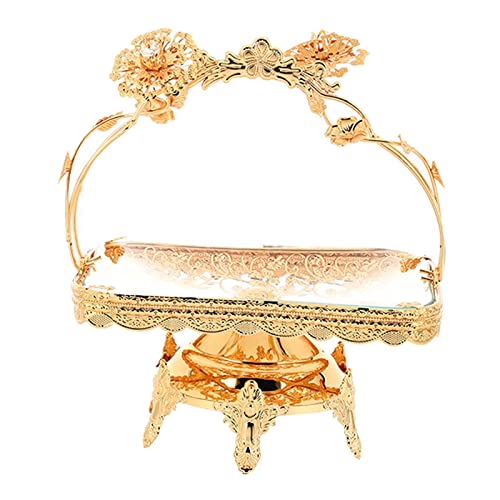 HEAVENGLOW Serving Tray Iron Dessert Organizer Ornaments for Coffee Capsule Bread 32cmx23cmx37cm