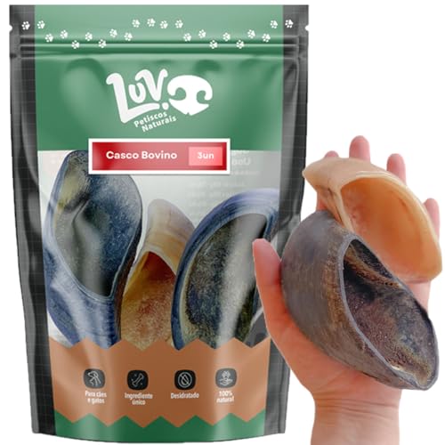 Petisco Natural Casco Bovino Rígido 3 un 100% Natural LUV Petisco...