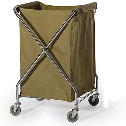 Cesto para ropa sucia con ruedas verde ideal para baños y lavaderos