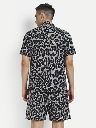 Image of DHRUVI Trendz Mens and Boys Rayon Co Ord Set | Trendy Night Dress | T Shirt and Short Set Combo Lounge | Stylish Summer Travel Wear | Matching Two-Piece for Vacation