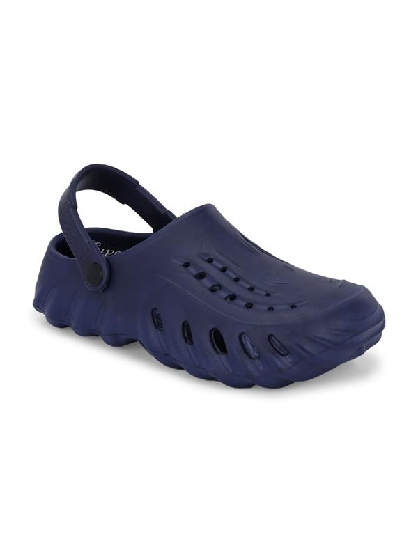 luper Navy Men Sandals Self Design Clogs-picture-10
