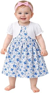 Girl's Crispillo Floral Printed Frock with Short Sleeves T-Shirt | Summer Polyester Knee-Length Baby Dress | Frock for Bab... Price In India
