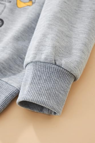 Image of Akyzic Boys Sweatshirts Cotton Long Sleeve Crewneck Pullover Toddler Kids Winter Warm Shirt Sweater Tops 3t-8t