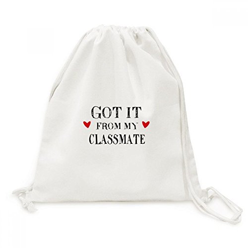 Toile Drawstring Backpack : sac à dos à cordon robuste pour étudiant et voyage