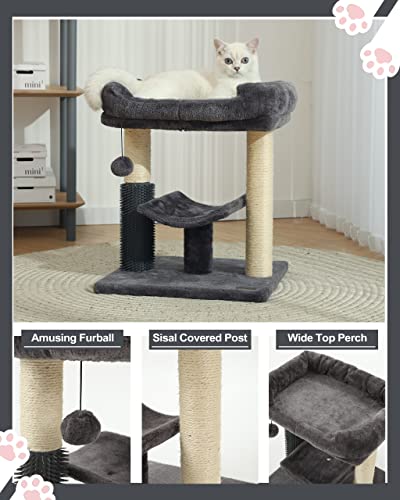 Hoopet Cat Tree Tower,Cat Scratching Post For Indoor Cats,Featuring With Super Cozy Perch,Cat Self Groomer And Interactive Dangling Ball Great For Kittens And Cats #TOP3