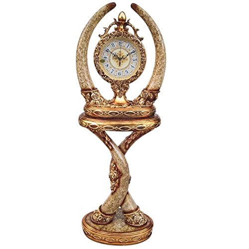 Lijiaxiuyc-101 Orologio a Pendolo Orologio da Terra in Stile Europeo, Orologio retrò da Soggiorno, Orologio da Terra Decorativo in Resina, Orologio Muto, Grande Orologio Americano Orologio da Terra