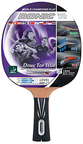 Schildkrt Donic-Schildkrot top team 800 table tennis bat, avs & pls handle, 1.8 mm sponge, vari-slick pad - ittf, 754198