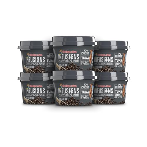Chicken of the Sea Infusions Tuna, 2.8 Ounce Cups (Pack of 6), Wild Caught Tuna, Lemon & Thyme