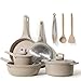 Produktbild Carote Topfsets Pfannenset 11-Teilig,Pfanne 24cm,28cm,Stielkasserolle 16cm,Topf 24cm,Tiefe Bratpfanne 28cm,Antihaft-Beschichtung mit Deckel,Kochgeschirr-Set,Induktionspfanne