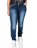 Durch die liebevollen Details, wie die Herz-Nieten oder das Tape-Detail, wird diese bequeme Jeans mit Stretch-Anteil zum Kombi-Liebling.