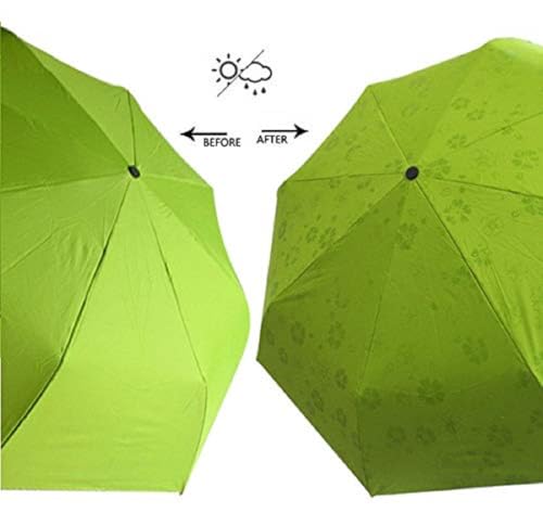 Image of Magic Umbrella Windproof and Rainproof Umbrella with Bloom After Rain Pattern 3 Fold Anti UV Protection Folding Umbrella for Rain, Sun 2 Persons Adult Kids & Women