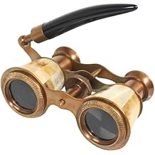 Vintage Opera Glasses with Handle Antique Brass & Horn Finish Binoculars for Theater, Concerts & Decor Elegant Collectible Gift for Women & Men