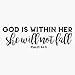 Generic Psalm 46:5 - God is within her she will not fall Sticker Vinyl Bumper Sticker Decal Waterproof 5 Inches MPW-RDFT-STICKER-994