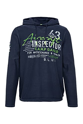 Preisvergleich Produktbild Camp David Herren Kapuzenpullover mit Label Prints und Patches