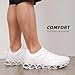 Mens Walking Shoes Fashion Athletic Sport Running Tennis Sneakers Blade Non Slip Breathable Mesh Casual White