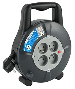 Enrouleur de Rallonge 10m 16A Électraline - Câble HO5 VV-F 3G1,5 mm²