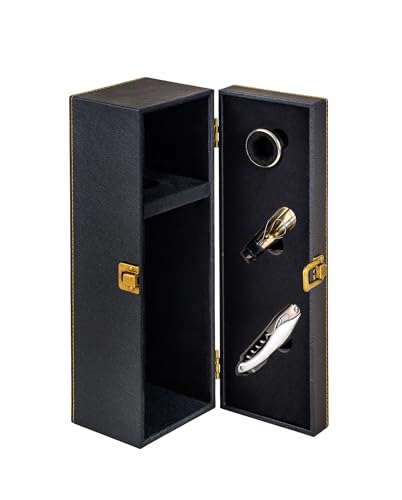 Boîte de vin haut de gamme noire coffret unique de prestige
