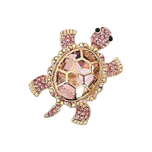 Glittering Rhinestones Turtles Pin Alloy Crafted Brooch Evening Accessory Gift