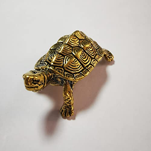 Brass Turtle Figurines Miniature Brass Animal Sculpture Bronze Collectibles Statues Chinese Feng Shui Decoration #TOP4