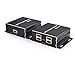 E-SDS USB Extender Over Cat5E/6 up to 196ft, USB2.0 Over Cat6 Cat5E Extender with 4 USB 2.0 Ports, Plug and Play, No Driver Needed Support All Operating System, Two Web Cameras Work Synchronously
