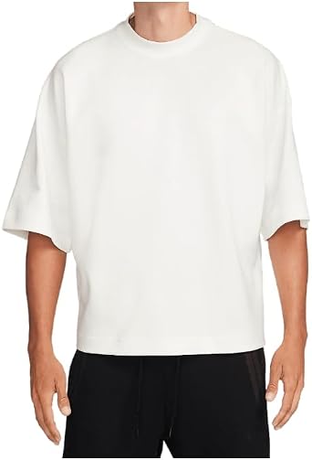 Nike Sportswear Tech Fleece Reimagined Mens Oversized Short-Sleeve Sweatshirt Sail, FB8165-133 Size XX-Large